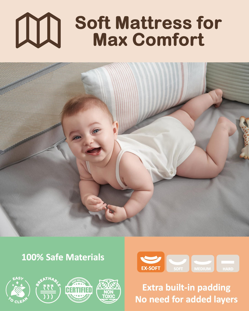 4 in 1 Baby Bassinet Bedside Sleeper S677905