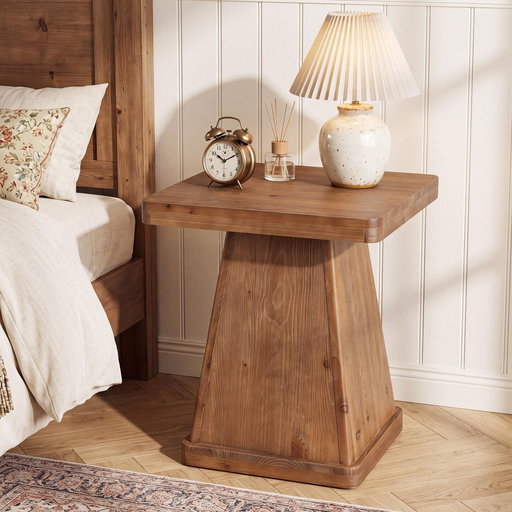 Solid Wood Side Table Set of 2 M353
