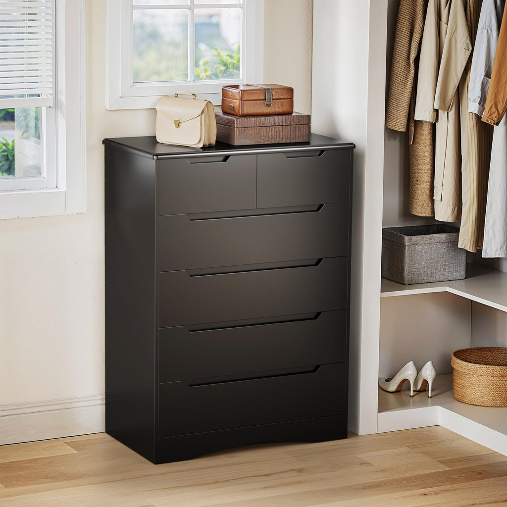 Black 6 Drawer Dresser Z8079