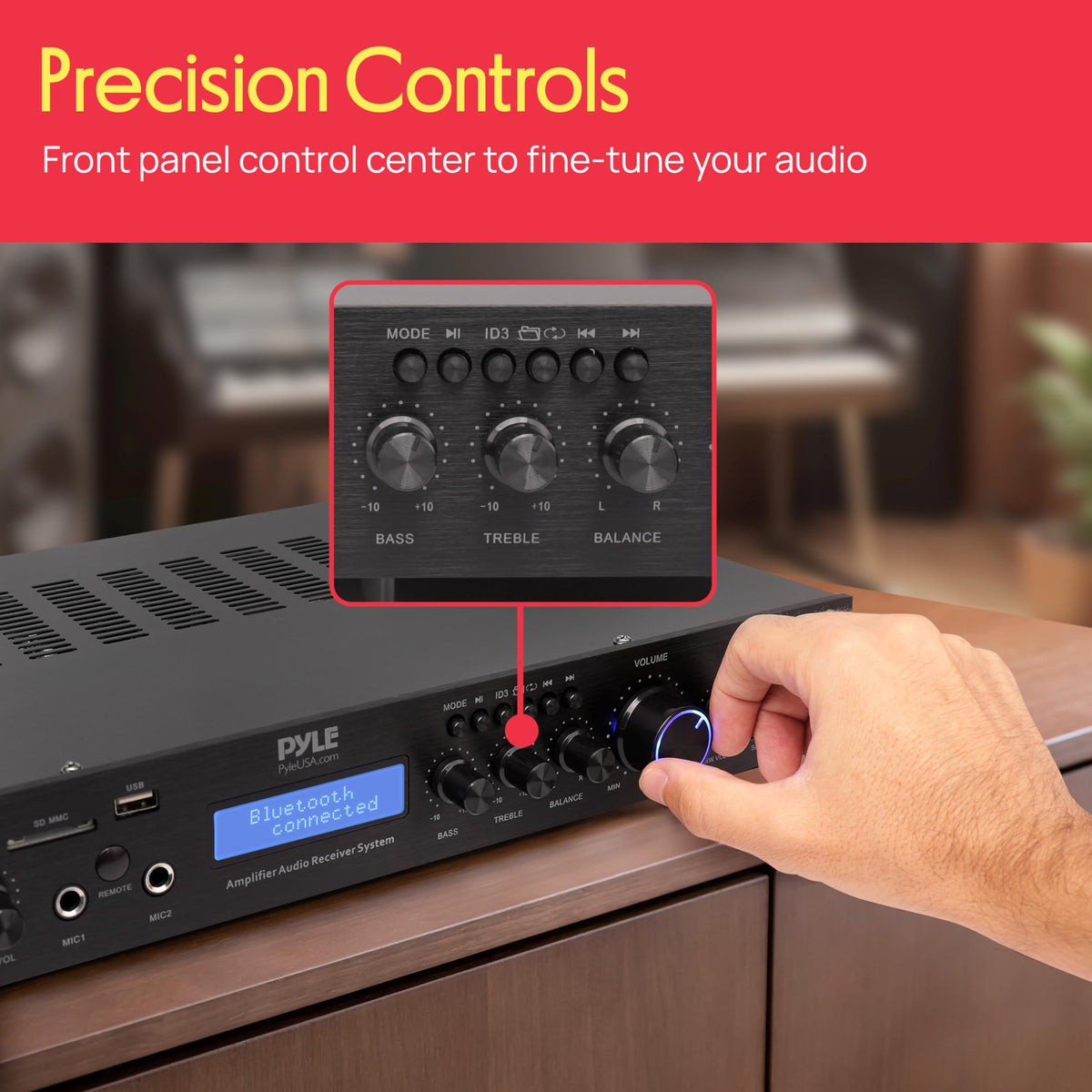 5 Channel Rack Mount Bluetooth Amplifier Receiver F367549