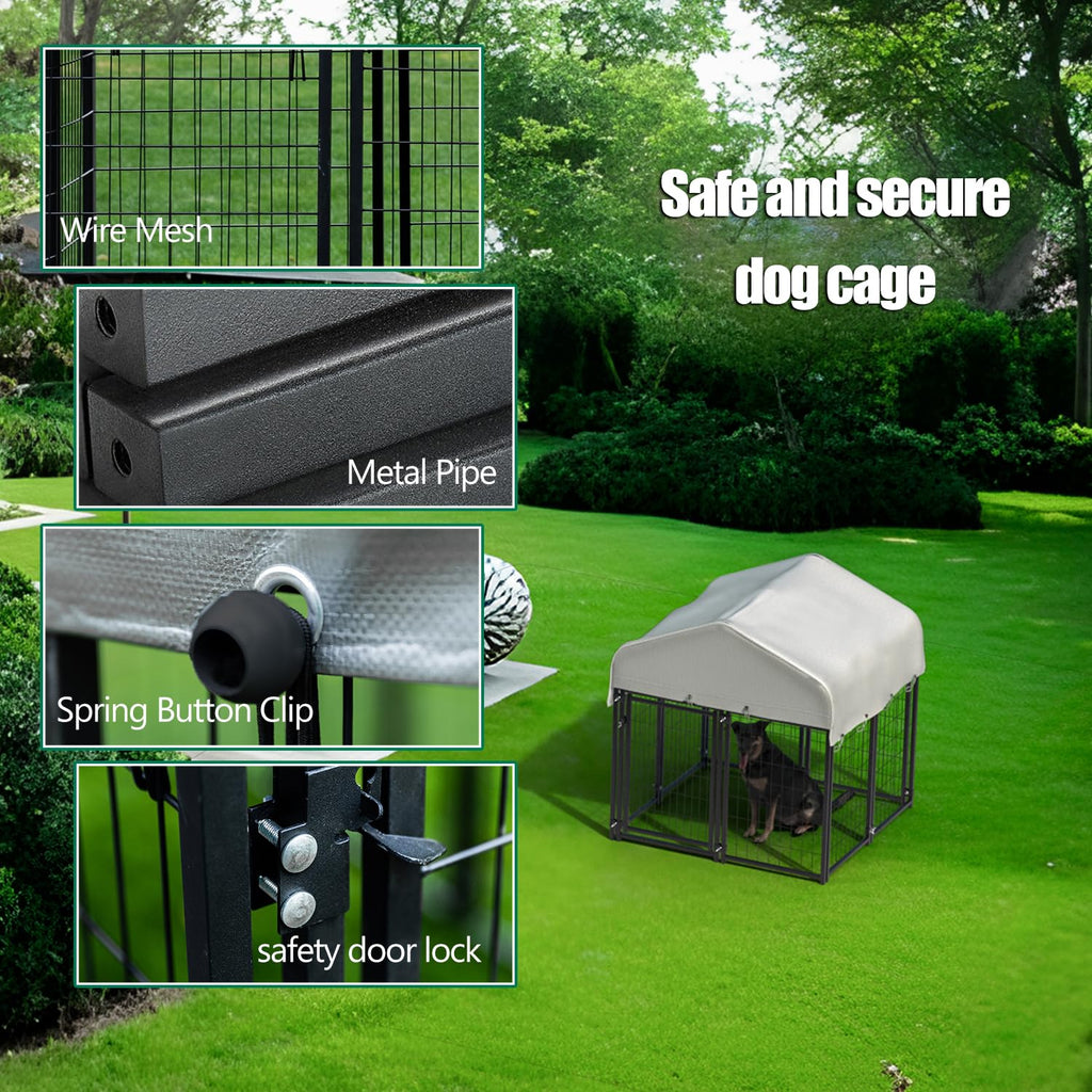 Large Heavy Duty Outdoor Dog Kennel with Roof X3131