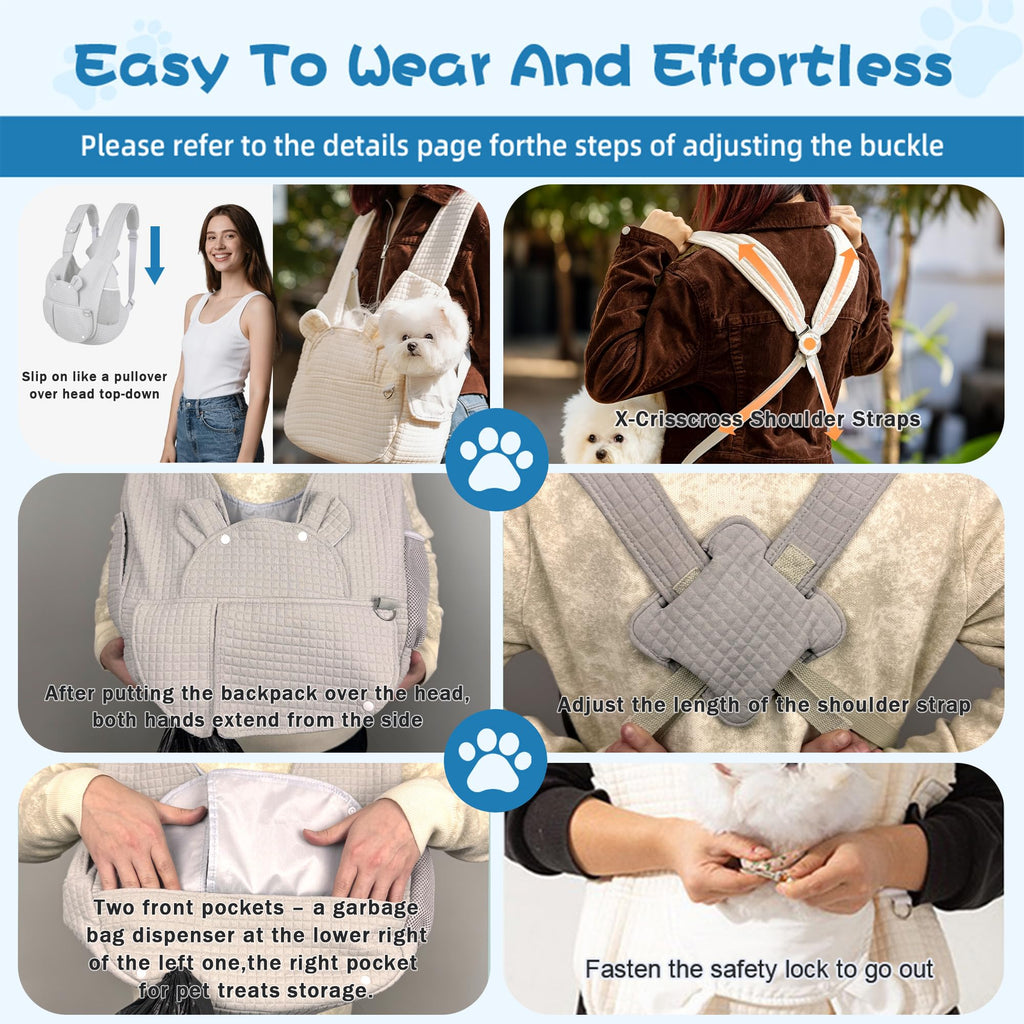 Portable Pet Front Backpack for Small Dogs and Cats P127157