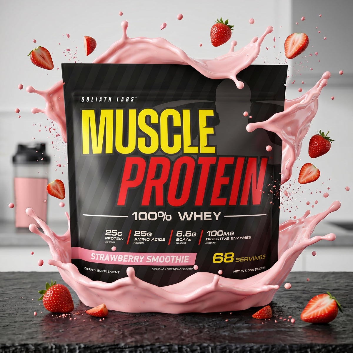 Whey Protein Powder Strawberry 5 lbs L206