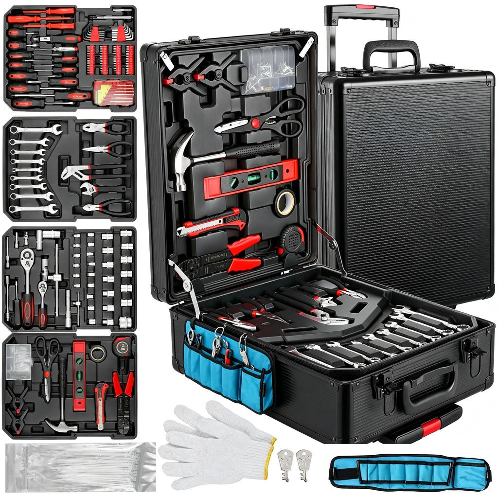 799pcs Aluminum Trolley Case Tool Set Silver O474836