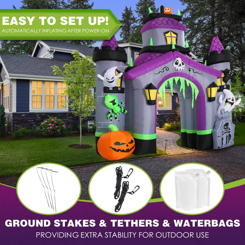 Giant 12.5 FT Halloween Inflatables Archway Outdoor Decorations E563112