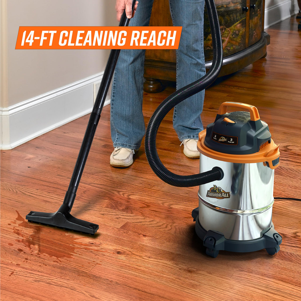 4 Gallon Stainless Steel Wet/Dry Vacuum V9977
